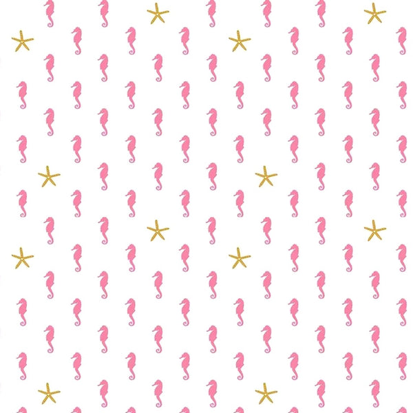 Let's Be Mermaids Sea Horse White Sparkle