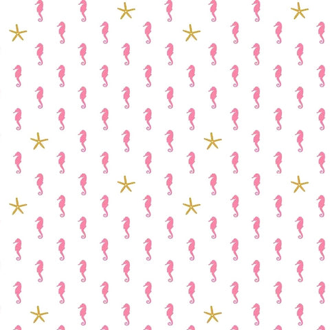 Let's Be Mermaids Sea Horse White Sparkle