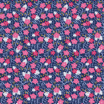 Let's Be Mermaids Floral Navy Sparkle