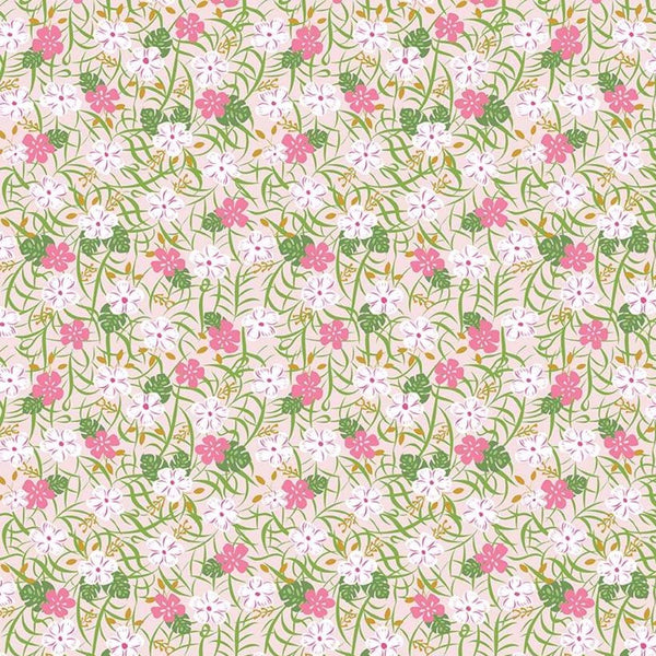 Let's Be Mermaids Floral Pink Sparkle