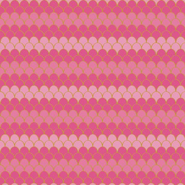 Let's Be Mermaids Scallops Pink Sparkle
