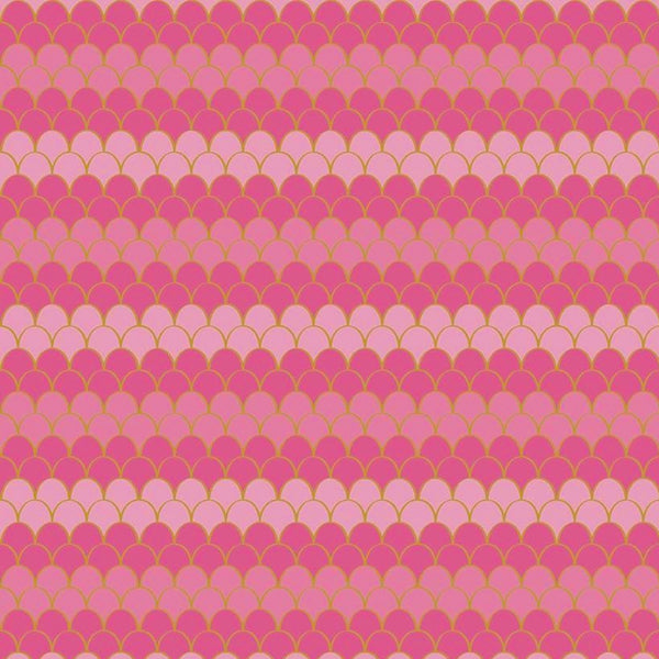 Let's Be Mermaids Scallops Pink Sparkle
