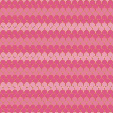 Let's Be Mermaids Scallops Pink Sparkle