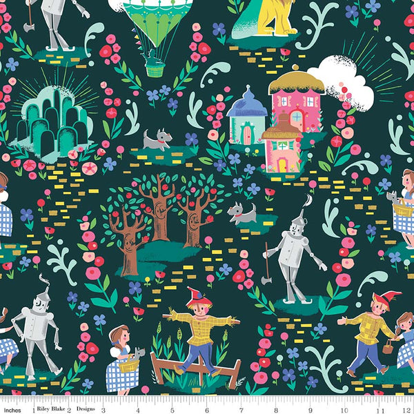Dorthy's Journey Main Sparkle Dark Green