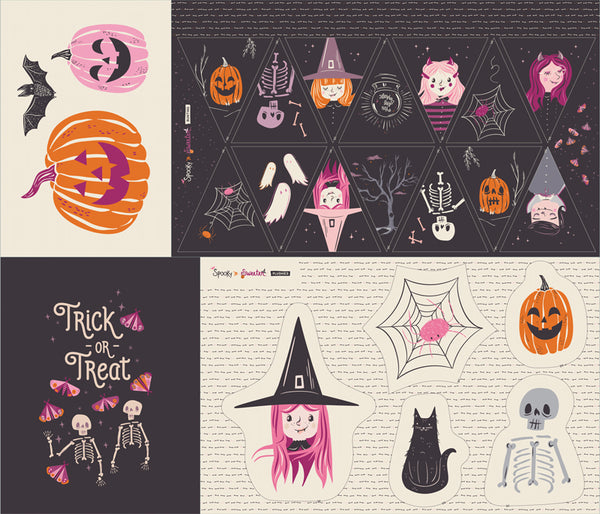 Spooky 'n Sweeter panel in Midnight by AGF Studio