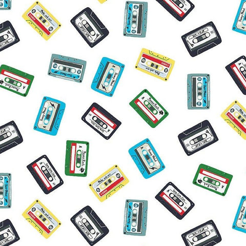 Pour Some Sugar On Me Cassette Tape Mix in White by Dear Stella STELLA-1709-WHITE