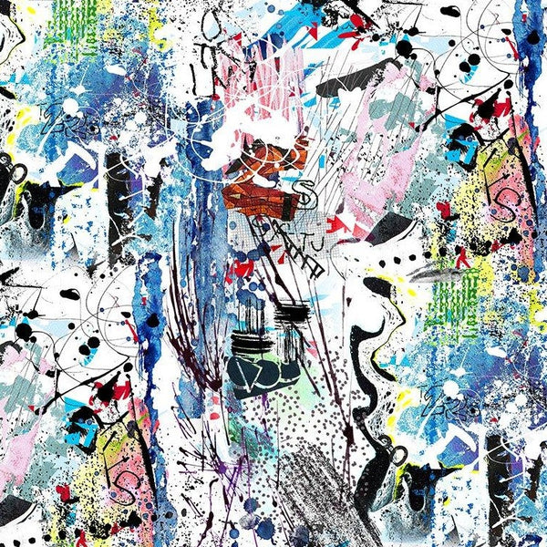 Pour Some Sugar On Me Graffiti in Multi by Dear Stella STELLA-D1712-MULTI