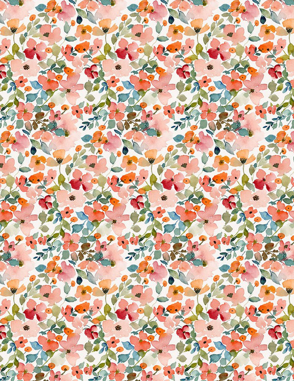 Creative Cats Floral Haze in Multi by Clara Jean