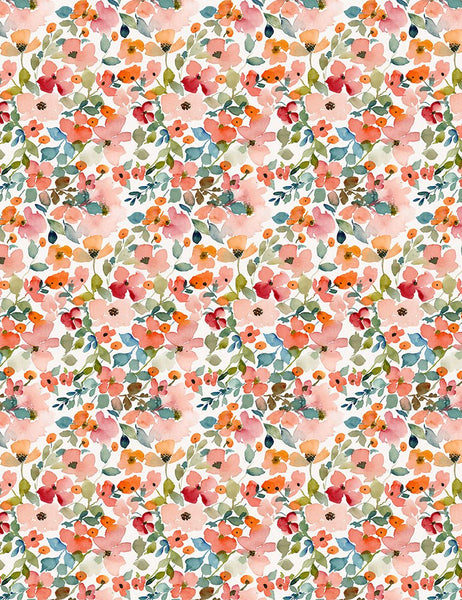 Creative Cats Floral Haze in Multi by Clara Jean