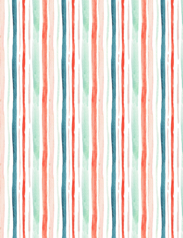 Baby It's Cold Outside Holiday Stripe in Multi by Clara Jean