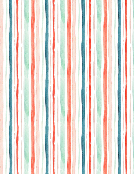 Baby It's Cold Outside Holiday Stripe in Multi by Clara Jean