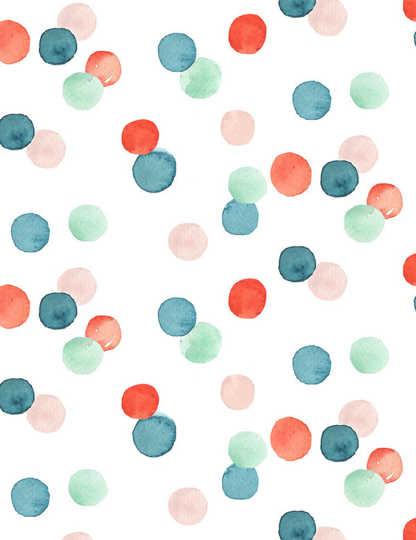 Baby It's Cold Outside Winter Dots in White by Clara Jean