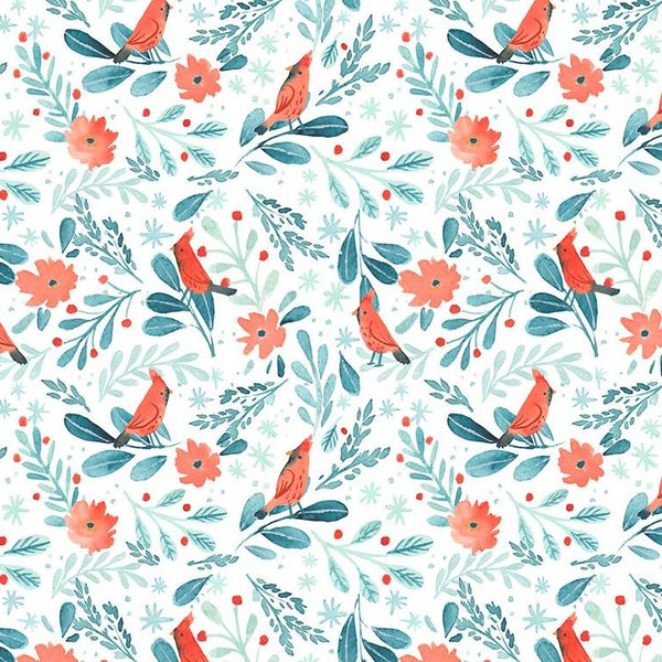 Baby It's Cold Outside Cardinals in White by Clara Jean STELLA-DCJ1834