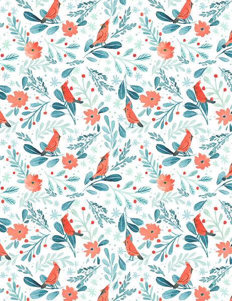 Baby It's Cold Outside Cardinals in White by Clara Jean