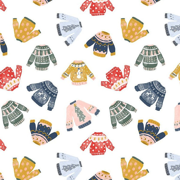 Snow Much Fun Sweaters in White by Clara Jean STELLA-DCJ2200