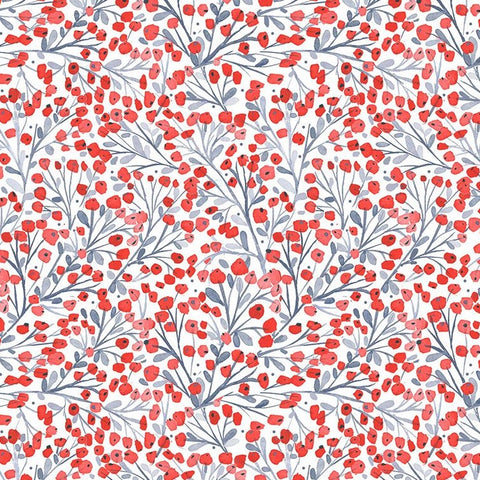 Snow Much Fun Holiday Berries in White by Clara Jean STELLA-DCJ2207