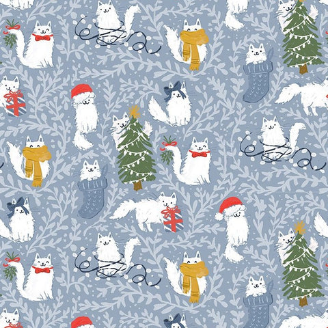 Snow Much Fun Fluffy Kitties in White by Clara Jean STELLA-DCJ2208