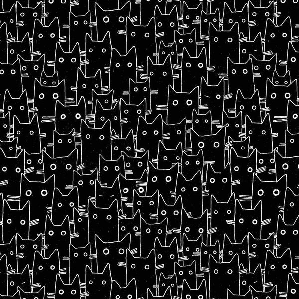 Les Chats Noir Having A Meowment in Black by Leezaworks STELLA-LW1769