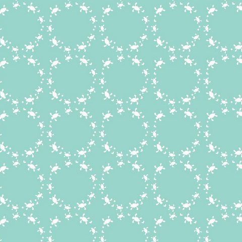 Saltwater Turtles on Blue by Cinderberry Stitches for Riley Blake Designs