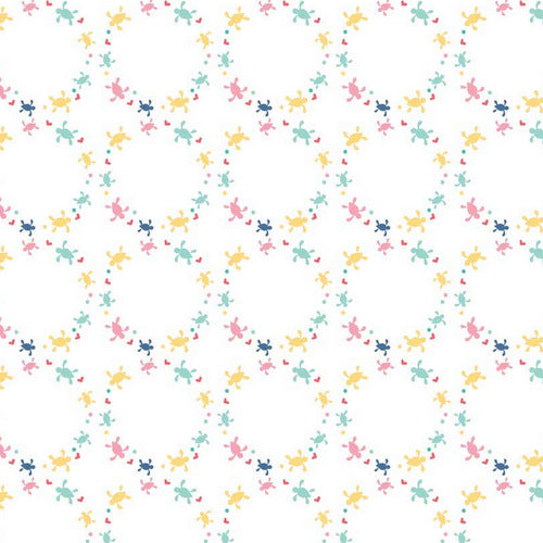 Saltwater Turtles on White by Cinderberry Stitches for Riley Blake Designs