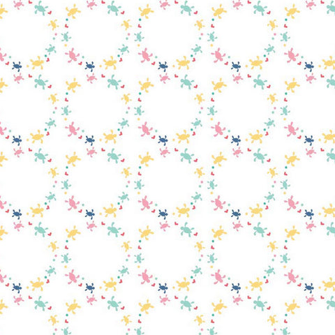 Saltwater Turtles on White by Cinderberry Stitches for Riley Blake Designs