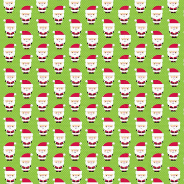 Santa Express Santa Clause on Green by Riley Blake