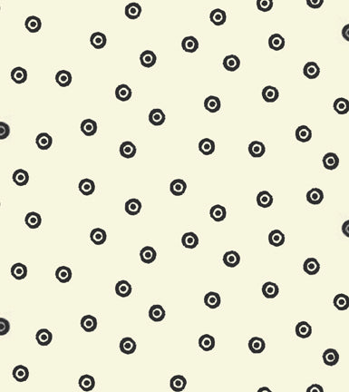 Sew Scary Eye Dot on Ecru by Janet Wecker