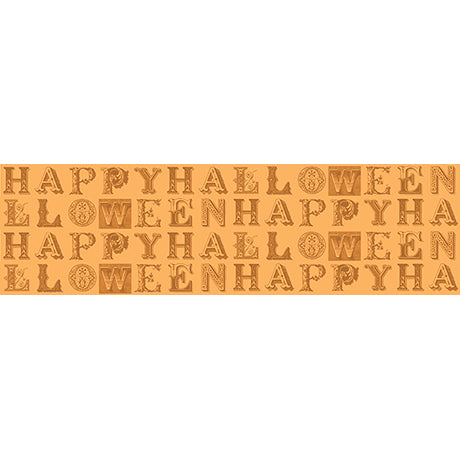 Sew Scary Happy Halloween Letters Panel on LT Pumpkin by Janel Wecker