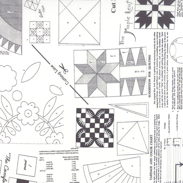 Sew & Sew Pattern Pieces in Licorice Whip by Chloe's Closet for Moda Fabrics