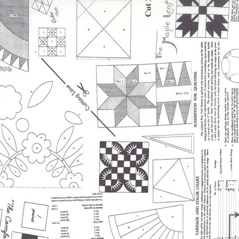 Sew & Sew Pattern Pieces in Licorice Whip by Chloe's Closet for Moda Fabrics