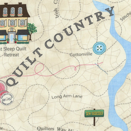 Sewing Map by Timeless Treasures