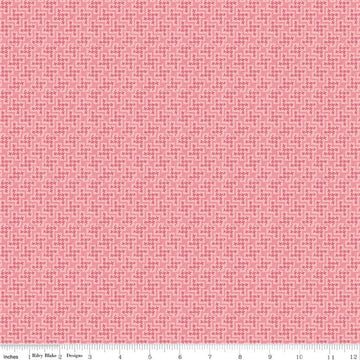 Shabby Strawberry Houndstooth on Pink by Emily Hayes for Riley Blake Designs