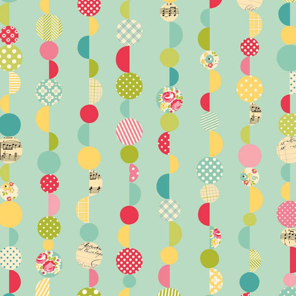 Sidewalks Marbles Teal by Riley Blake