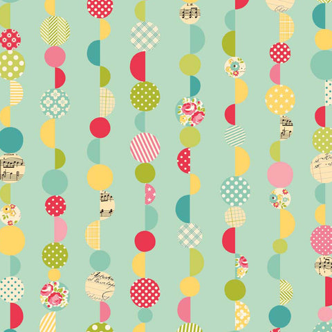 Sidewalks Marbles Teal by Riley Blake