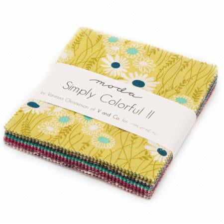 Simply Colorful II Charm Pack by V and Co. for Moda Fabrics