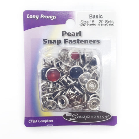 Pearl Snap Fasteners in Basic Colors by Snapsource