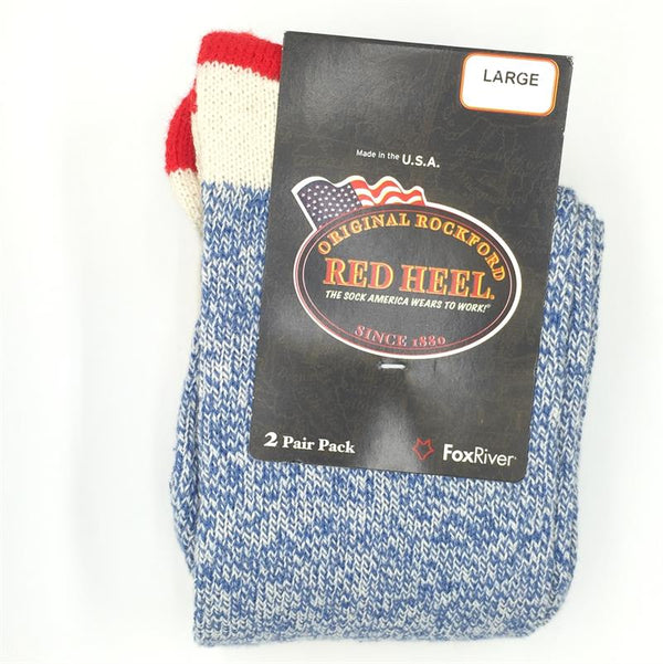 Sock Monkey Red Heel Pair of Socks in Blue size Large