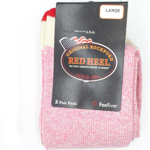 Sock Monkey Red Heel Pair of Socks in Pink size Large