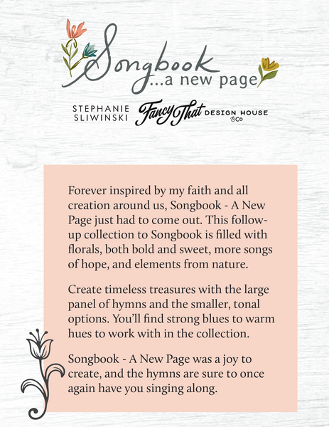 Songbook A New Page Fat Eighth Bundle 9" x 22" by Fancy That Design House Co