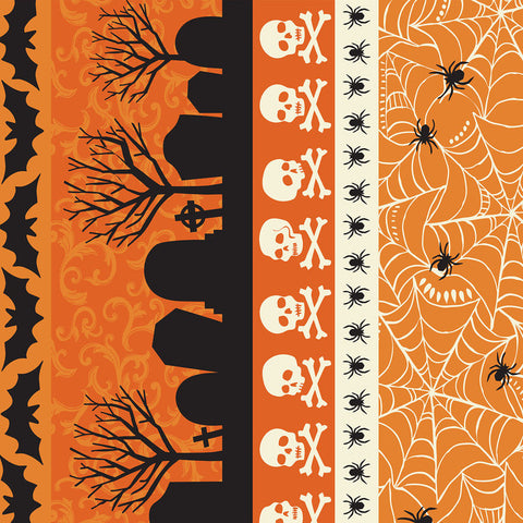 Spooktacular Stripe in Orange by Blend Fabrics