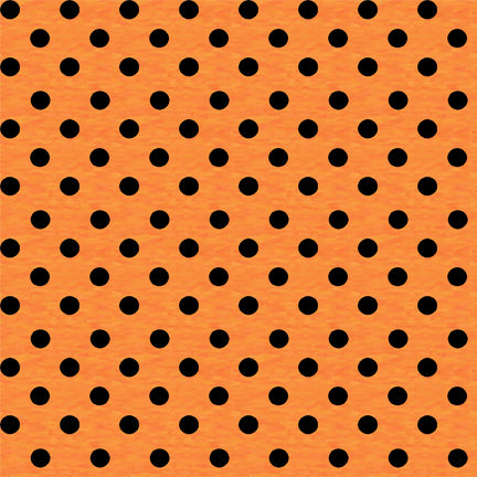 Spooky Spectacular Dots on Orange by Wilmington Prints
