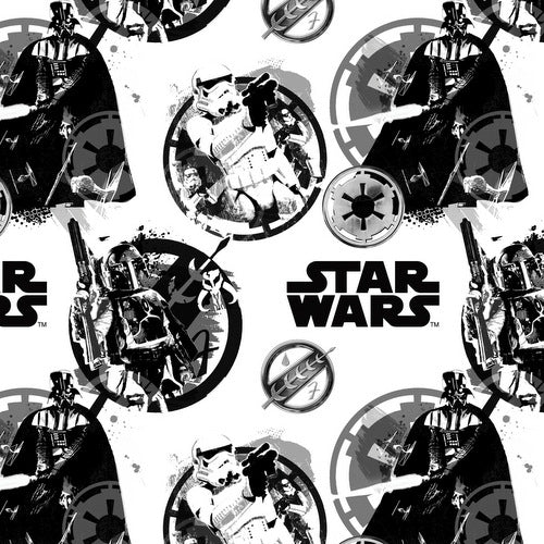 Star Wars Immortals Danger in White by Camelot Cottons