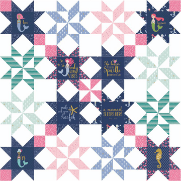 Let's Be Mermaids Star Bright Quilt Kit