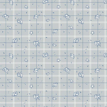 Strawberry Biscuit Birds on Gray by Elea Lutz, gray quilting cotton with vintage-style birds