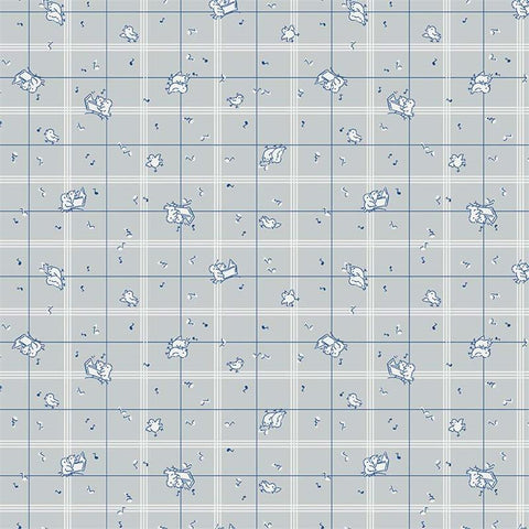 Strawberry Biscuit Birds on Gray by Elea Lutz for Penny Rose Fabrics