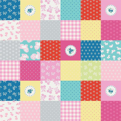 Strawberry Biscuit Cheater in Green by Elea Lutz for Penny Rose Fabrics