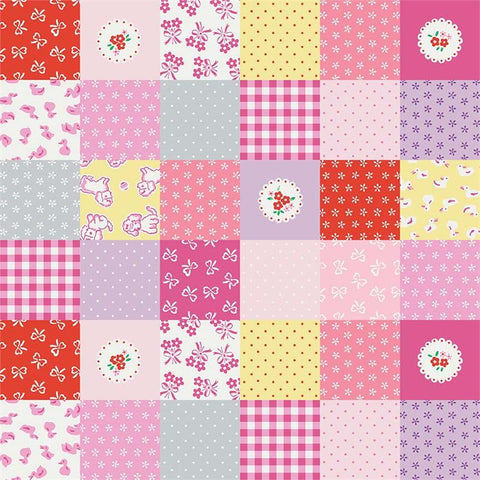Strawberry Biscuit Cheater in Pink by Elea Lutz for Penny Rose Fabrics