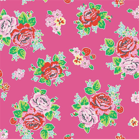 Strawberry Biscuit Main in HotPink by Elea Lutz for Penny Rose Fabrics