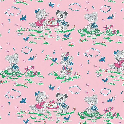 Strawberry Biscuit Play Date in Pink by Elea Lutz for Penny Rose Fabrics