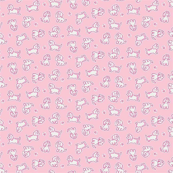 Strawberry Biscuit Poodle in Pink by Elea Lutz for Penny Rose Fabrics